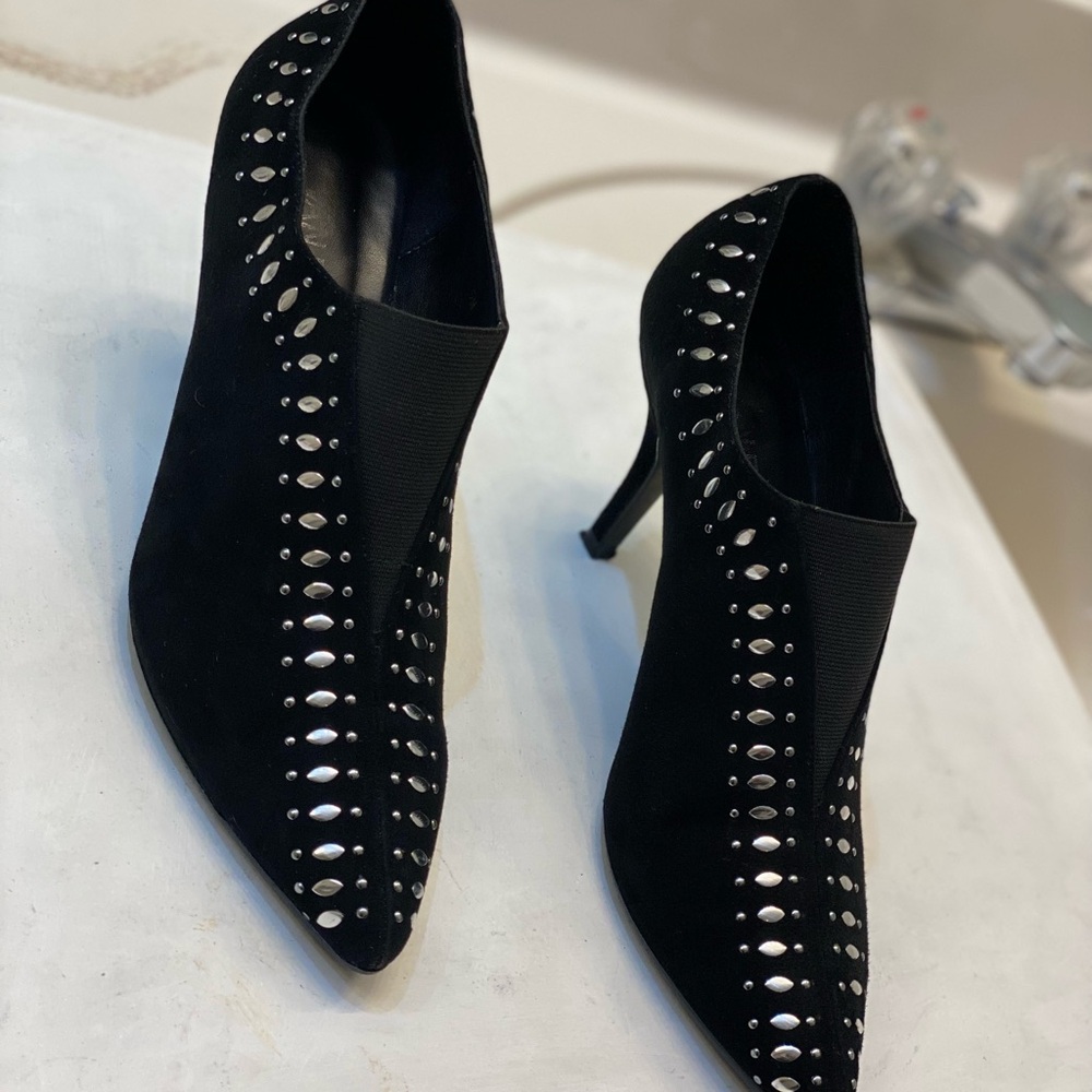 VANELI ZOEY Black Suede Studded ankles boots size 9M excellent condition perfect - Picture 12 of 12